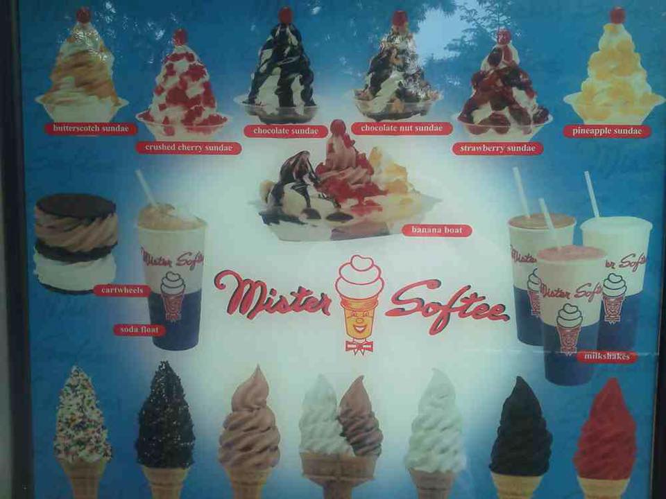 Mister Softee Menu